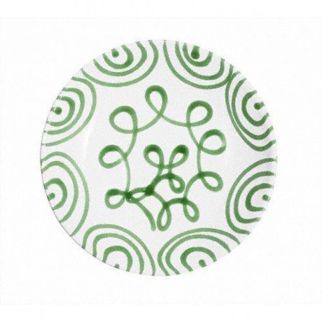 Gmundner Keramik Gmundner Keramik Grungeflammt Suppenteller Cup d: 20 cm / h: 4,4 cm Керамическая чашка для супа Gmundner с зеленым пламенем d: 20 см / высота: 4,4 см