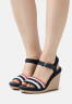 Tommy Hilfiger FEMININE CROCHET Platform sandals space blue FEMININE CROCHET Босоножки на платформе космический синий
