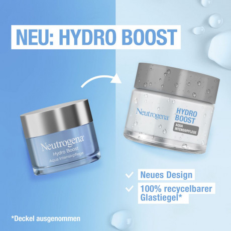 Neutrogena Hydro Boost Aqua Intensivpflege, 50 ml, Neutrogena Hydro Boost Aqua Интенсивный увлажняющий крем с гиалуроновой кислотой и трегалозой для сухой кожи, 50 мл