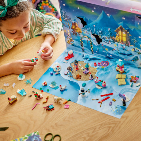 LEGO Friends Adventskalender 2026 42698, LEGO Friends адвент-календарь 2026 с Новой, Лианн, Алией и зимними животными, 211 деталей, от 6 лет