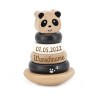 elefantasie Stapelturm Panda Holz mit Namen graviert Stacking Tower Panda из дерева с гравировкой имени