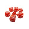 dice4friends 7-tlg. RPG Wurfelset Pearl: Red\/White 7 шт. RPG Dice Set Жемчуг: красный/белый