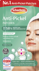 Schaebens Reine Haut Anti-Pickel Patches 12 St., Прозрачные патчи для точечного ухода против прыщей, 12 шт.