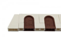LEGO LEGO MOC Mittelalter Fenster Mauer Ritter Burg - weiss braun - 19 Teile - neu Рыцарский замок средневековой оконной стены LEGO MOC - бело-коричневый - 19 частей - новый