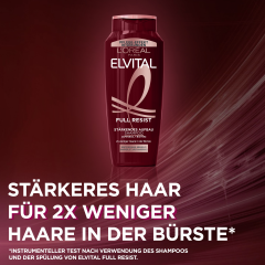L'Oreal Paris Elvital Full Resist Staerkendes Aufbau Shampoo, 400 ml, Укрепляющий шампунь с аминексилом, биотином и аргинином для ослабленных волос против ломкости, 400 мл