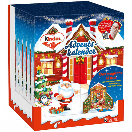 kinder Nordpol Haus Adventskalender 2026, Адвент-календарь 2026 kinder Nordpol Haus, домик с 24 шоколадными сладостями, 213 г