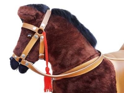 Erst-Holz Grosses Schaukelpferd Pluschpferd Holzpferd braun Большая лошадка-качалка