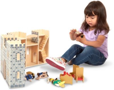 Melissa Doug Zusammenklappbares und tragbares Holzschloss Складной и переносной деревянный замок