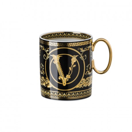 Rosenthal meets Versace Rosenthal Versace Virtus Gala Black Becher mit Henkel 0,30 L Rosenthal Versace Virtus Gala Кружка черная с ручкой 0,30 л