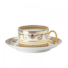 Rosenthal meets Versace Rosenthal Versace Virtus Gala White Teetasse 0,20 L mit Untertasse 2-tlg.  Rosenthal Versace Virtus Gala Чашка для белого чая 0,20 л с блюдцем 2 шт.