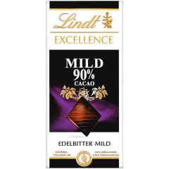 Lindt Excellence Edelbitter mild 90% Какао Горький шоколад 100г
