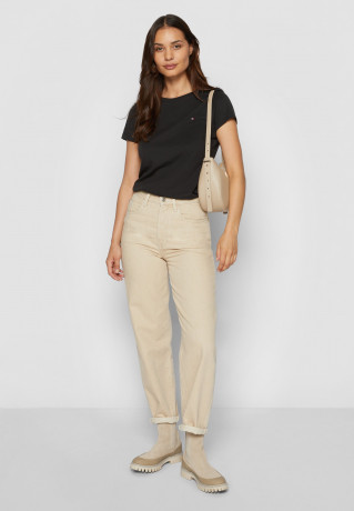 Tommy Hilfiger HERITAGE CREW NECK TEE Basic T-shirt black ФУТБОЛКА HERITAGE CREW NECK Базовая футболка черный