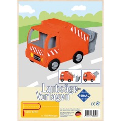 Pebaro Laubsagevorlage Mullwagen Шаблон листовки Mullwagen