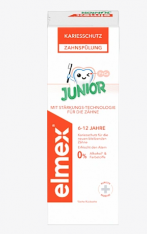 elmex Mundspulung Kariesschutz Junior, 6-12 Jahren 400 ml, Детский ополаскиватель для полости рта от кариеса, 6-12 лет, 400 мл