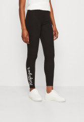 Tommy Hilfiger SLIM ROPE  Leggings Trousers black SLIM ROPE Леггинсы Брюки черный