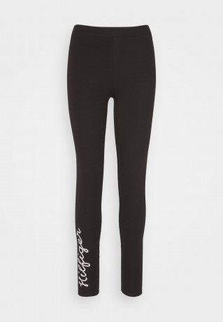 Tommy Hilfiger SLIM ROPE  Leggings Trousers black SLIM ROPE Леггинсы Брюки черный