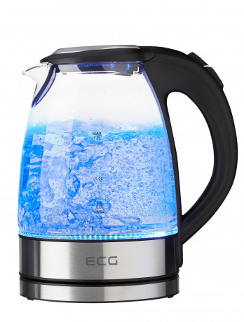ECG ECG Wasserkocher RK 1776, 1,7 l, 2200 W, Blaue Hintergrundbeleuchtung, Verdecktes Heizelement, Volumen 1,7 l  Электрочайник RK 1776, 1,7 л, 2200 Вт, синяя подсветка, скрытый нагревательный элемент, объем 1,7 л