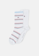 Tommy Hilfiger WOMEN SOCK COASTAL STRIPE TENCEL 2 PACK Socks white ЖЕНСКИЕ НОСКИ COASTAL STRIPE TENCEL 2 PACK Носки белый