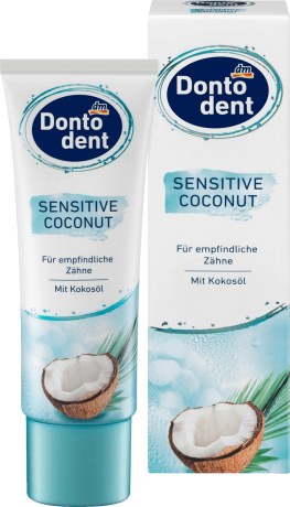 Dontodent Zahnpasta Sensitive Coconut Зубная паста с кокосом для чувствительных зубов, 75 мл
