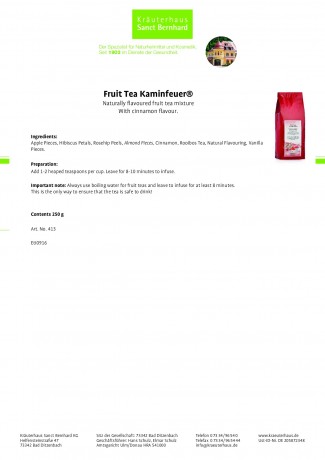 Krauterhaus Sanct Bernhardt Fruit tea Kaminfeuer, 250 г