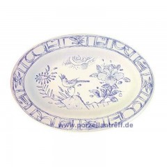 Gien Fayencerie Gien 'Oiseau Bleu monochrome' Beilage 23,3 x 16,2 cm Вставка Gien &quot;Oiseau Bleu монохромный&quot; 23,3 x 16,2 см