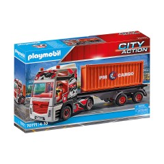 PLAYMOBIL 2er Set: 70771 LKW mit Anhanger + 70774 Containerfertigung Набор из 2 предметов: 70771 Грузовик с прицепом + 70774 Производство контейнеров