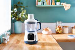 Tefal Tefal Stabmixer HB55W4 Yummy Gourmet Babynahrungszubereiter, 600 W, inkl. Stabmixer, Spatel, Messbecher, Keramikvorratsbehalter,Rezeptbuch  Ручной блендер Tefal HB55W4 Прибор для приготовления детского питания Yummy Gourmet, 600 Вт, включая ручной б