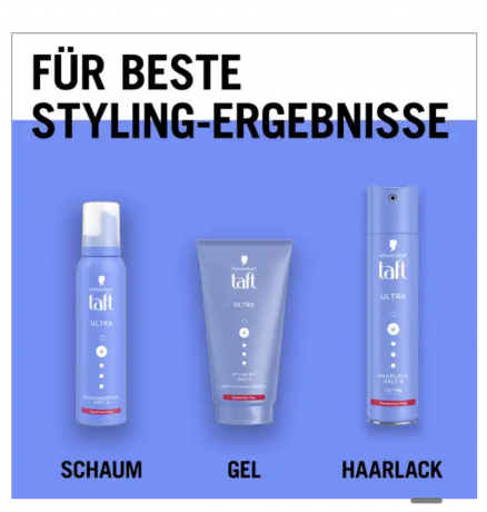 Schwarzkopf Taft Styling Gel Ultra Haltegrad 4 starker Halt, Тафт Гель для волос на 72 часа, 150 мл