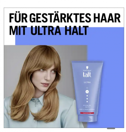 Schwarzkopf Taft Styling Gel Ultra Haltegrad 4 starker Halt, Тафт Гель для волос на 72 часа, 150 мл