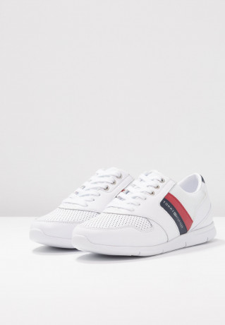 Tommy Hilfiger LIGHTWEIGHT LEATHER SNEAKER Trainers red/white/blue ЛЕГКИЕ КОЖАНЫЕ КРОССОВКИ Кроссовки красный/белый/синий
