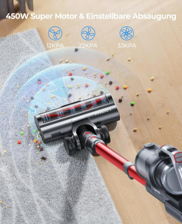Laresar Laresar Akku-Hand-und Stielstaubsauger, 450,00 W, 33KPa Akkustaubsauger, 1,5L Staubspeicherkapazitat, Bis zu 55 Min Laufzeit, fur Hartboden Teppich Tierhaare, umfangreichen Zubehor Беспроводной ручной и стержневой пылесос Laresar, беспроводной пы