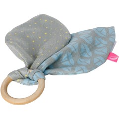 Motherhood Beissring aus Holz mit Baumwollblatter Деревянный прорезыватель с хлопковыми листьями