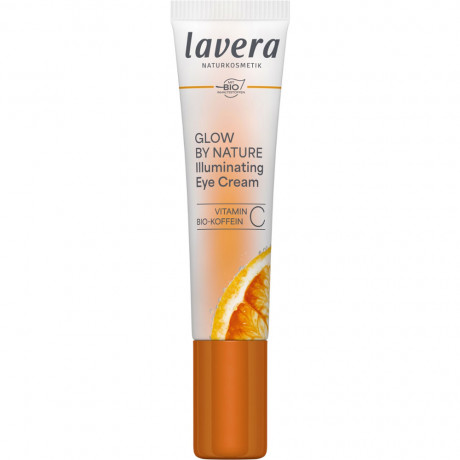 LAVERA Glow by Nature Illuminating Eye Cream, 15 ml, Лавера Крем для кожи вокруг глаз для свежего сияния и антиоксидантного ухода, витамин C и био-кофеин, 15 мл