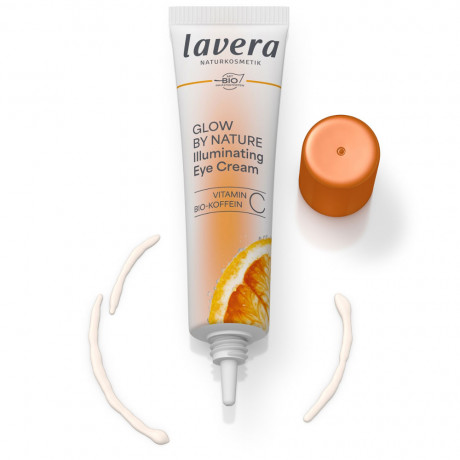 LAVERA Glow by Nature Illuminating Eye Cream, 15 ml, Лавера Крем для кожи вокруг глаз для свежего сияния и антиоксидантного ухода, витамин C и био-кофеин, 15 мл