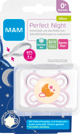 MAM Соска (успокаивающая) Perfect Night 0-6 Месяц	ы, Силикон	, Mädchen, 1 шт