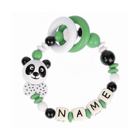 elefantasie Greifling Panda personalisiert mit Namen Игрушка-клатч Панда персонализированная с именем