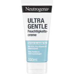 Neutrogena Ultra Gentle Feuchtigkeitscreme, 100 ml, Neutrogena Ultra Gentle Лёгкий увлажняющий крем для чувствительной кожи с ниацинамидом, пантенолом и CICA, 100 мл