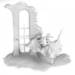 Hutschenreuther Hutschenreuther Kunstfigur im Ubungssaal - weiss matt h: 18 cm / b: 21 cm Художественная фигура Hutschenreuther в тренировочном зале - матовый белый В: 18 см / Ш: 21 см