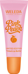 WELEDA Pink Peach Tinted Lip Butter, 7 ml, Оттеночное масло-бальзам для губ Pink Peach для мягкости и глянцевого сияния, 7 мл