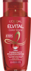 L'Oreal Paris Elvital Color Glanz Farbschutz Pflegeshampoo Reisegroesse, 90 ml, Дорожный шампунь для окрашенных и мелированных волос, защита цвета и блеска до 10 недель, 90 мл