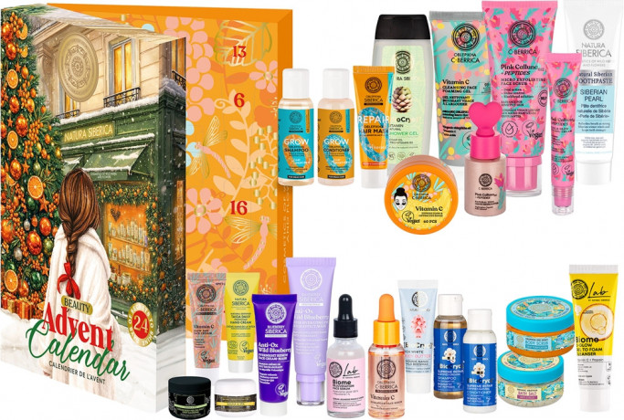 Natura Siberica 24 Days Of Secrets To Shine Adventskalender 2026, Адвент-календарь 2026 Natura Siberica с 24 средствами ухода