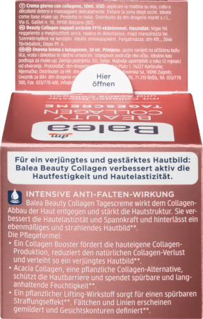 Balea Beauty Collagen Tagescreme mit Collagen-Booster und Acacia Collagen Балеа Дневной крем с Коллагеном Подтягивает кожу и уменьшает морщины, 50 мл