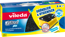 Vileda губка Glitzi plus zur gründlichen Средство для купания с Antibac-Effekt, 3 шт