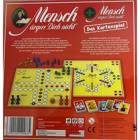 Schmidt Spiele Mensch argere Dich nicht + Kartenspiel Мужик не горюй + колода карт