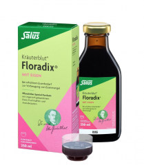 Salus Krauterblut Floradix mit Eisen Flussigkeit zum Einnehmen 250 ml, Salus Floradix Тоник с железом для взрослых, с витамином C и 12 травами, без глютена и лактозы,  (Германия), 250 мл