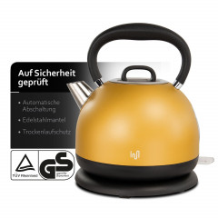 Impolio Impolio Wasser-/Teekocher Impolio Retro Design Wasserkocher aus Edelstahl 1,7 L, gold, 2200 W  Кофеварка/чайник Impolio Чайник ретро-дизайн Impolio из нержавеющей стали 1,7 л, золото, 2200 Вт