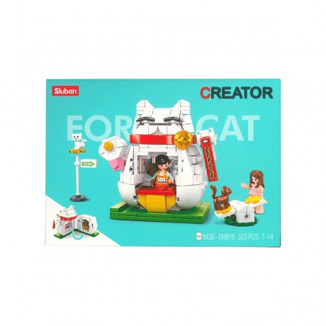 Sluban Klemmbausteine Katzenbedarf Gluckskatze (323 Teile) Кошка поставляет счастливого кота (323 штуки)