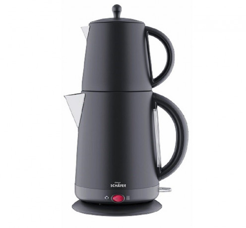 Elektronik SCHAFER Elektronik SCHAFER Wasser-/Teekocher Teekocher EDS 1,7L Strix 2200W Wasserkocher Edelstahl Teemaschine, 2200 W Schwarz Matt Электроника SCHAFER чайник для приготовления чая и воды, чайник EDS 1,7 л Strix 2200 Вт, чайник из нержавеющей с