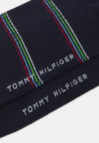 Tommy Hilfiger WOMEN SOCK COASTAL STRIPE TENCEL 2 PACK Socks navy/multicolor ЖЕНСКИЕ НОСКИ COASTAL STRIPE TENCEL 2 PACK Носки темно-синий/многоцветный