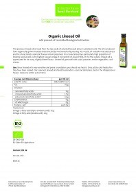 Krauterhaus Sanct Bernhardt Organic Linseed Oil, 250 мл